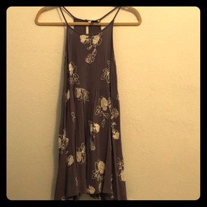 Purple and white floral boutique dress
